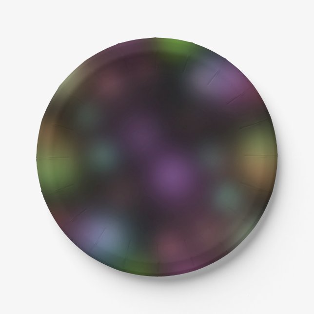 Prato De Papel Brilho na Festa de aniversário da diversão das luz (Frente)