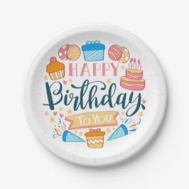 Prato De Papel Brincadeiras de Papel de Aniversário
