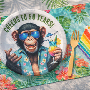 Prato De Papel Brindemos aos 50 Anos Aniversário de 50 anos do Ma