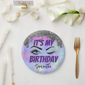 Prato De Papel Brito Aniversário da Glitter 18 | 21ruas | 30 | 50
