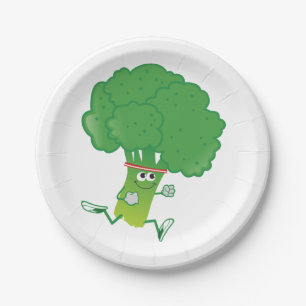 Prato De Papel Broccoli em Execução Retroativa