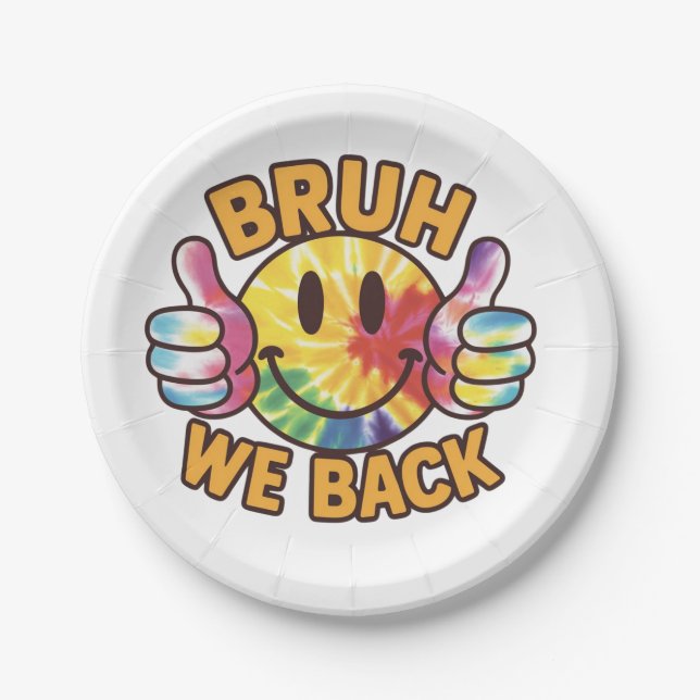 Prato De Papel Bruh nós voltamos (Frente)