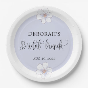 Prato De Papel Brunch Floral Romântico Lilac