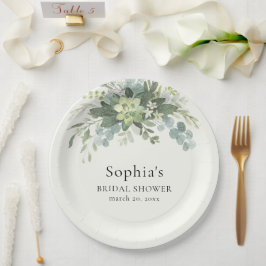 Prato De Papel Brunch y Bubbly Glass of Champange Bridal Shower