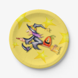 Prato De Papel Bruxa do vôo