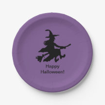 Bruxa Voadora - Roxo - Feliz Halloween -