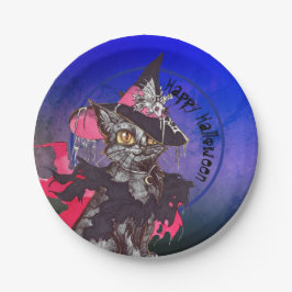 Prato De Papel Bruxas Feliz Halloween