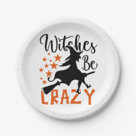 Prato De Papel Bruxas São Loucas