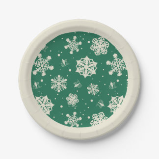 Prato De Papel Buddy, o padrão Elf Snowflake