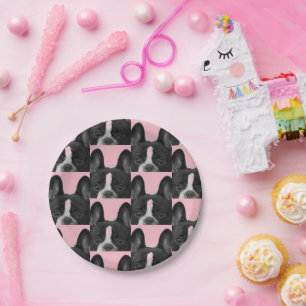 Prato De Papel Buldogue francês cor-de-rosa 4Melissa