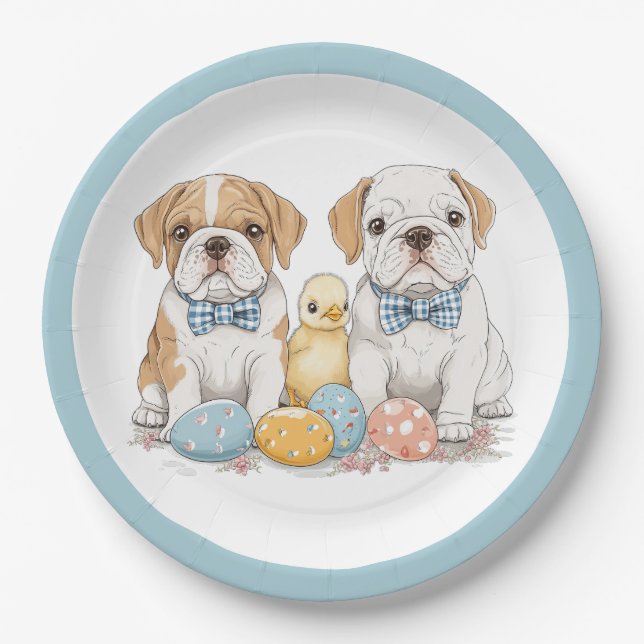 Prato De Papel Bullets Ingleses da páscoa (Frente)