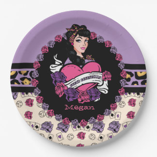 Prato De Papel Bunco, Pin-up, Rock-A-Billy