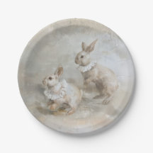 Bunnies - Placas De Papel Redondas