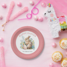 Prato De Papel Bunny & Floral Egg