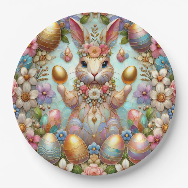 Prato De Papel BUNNY LESTE 3D ~ Pastels~ (Frente)