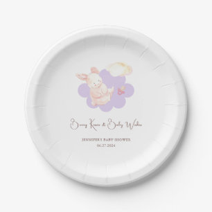 Prato De Papel Bunny Sonha Chá de fraldas Roxo