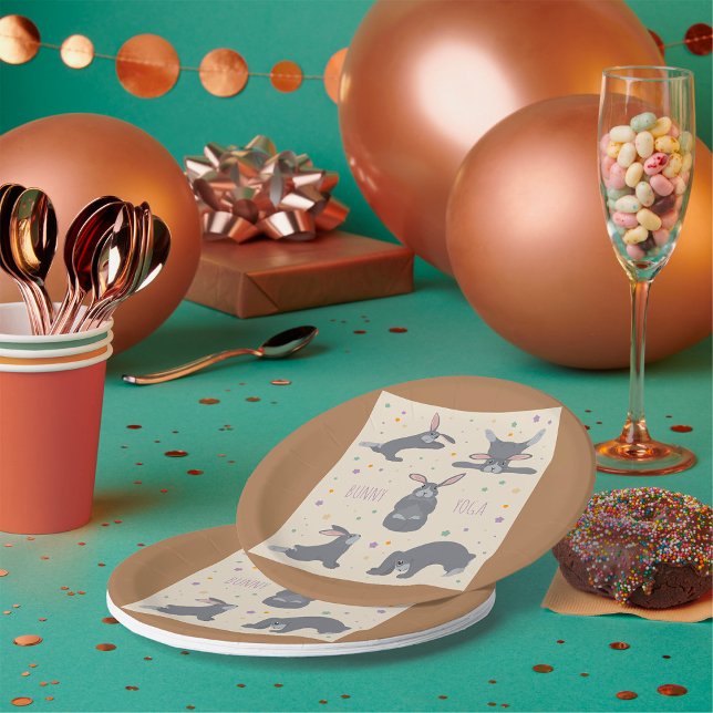 Prato De Papel Bunny Yoga (Criador carregado)