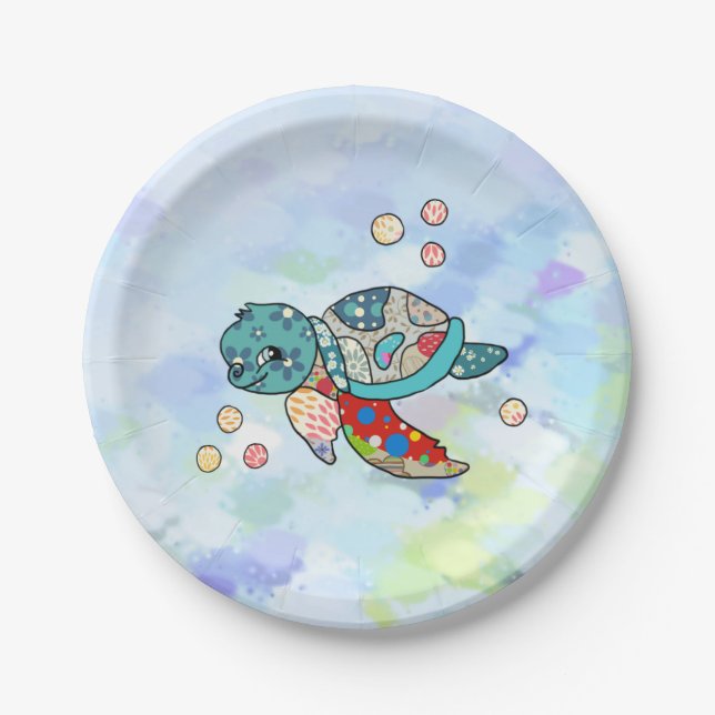 Prato De Papel bunte Wasserschildkröte  (Frente)