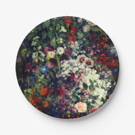 Prato De Papel Buquê bonito de Flores em um Vaso