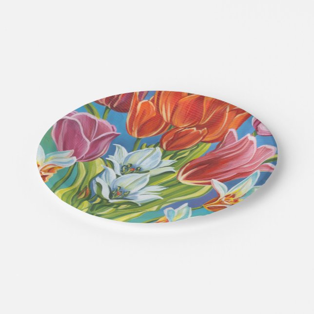 Prato De Papel Buquê na fronteira III (Inclinado)