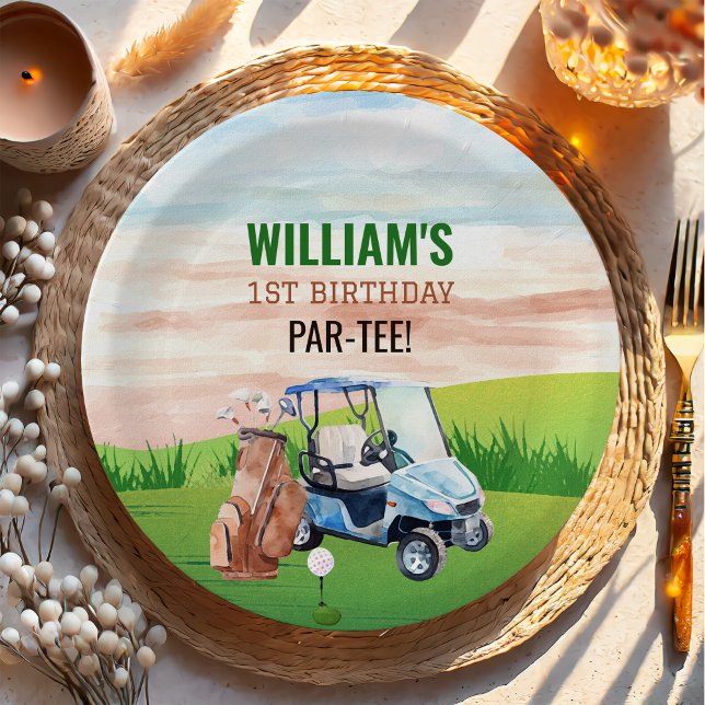 Prato De Papel Buraco de Aquarela em Um primeiro aniversario de G (Criador carregado)