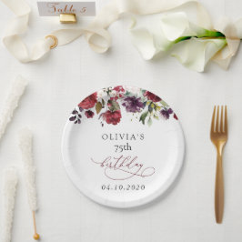 Prato De Papel Burgundy Flowers, Pink Flowers, Boho, Birthday