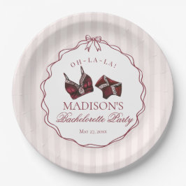 Prato De Papel Burgundy Red Lingerie Bachelorette Party Lace