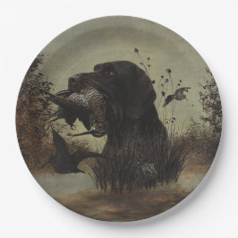 Prato De Papel Caça a Woodcock com Ponteiro Alemão Cabeado