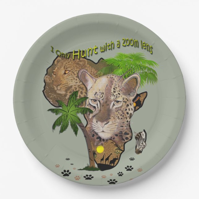 Prato De Papel Caça apenas com uma lente de zoom (Frente)