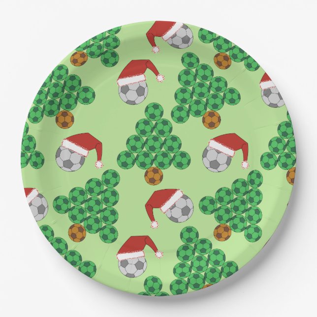 Prato De Papel Caça de Natal - Folhas de Papel de Moldagem de San (Frente)