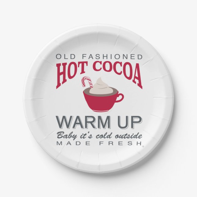 Prato De Papel Cacau quente de fazenda de férias (Frente)