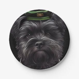 Prato De Papel Cachorro affenpinscher na Rua.