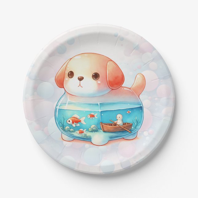 Prato De Papel Cachorro Cachorro Aventura Papelão (Frente)