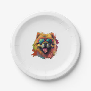 Prato De Papel Cachorro Chinês Cachorro Chow Raça para Chow Chow