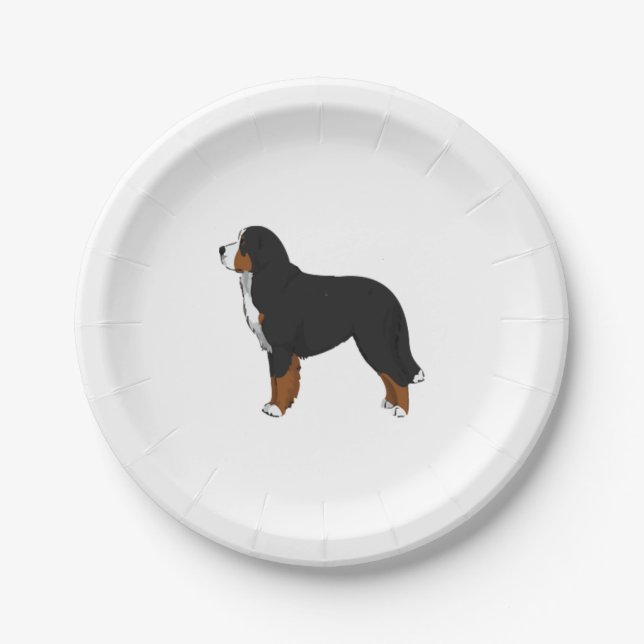 Prato De Papel Cachorro da Montanha Bernese (Frente)