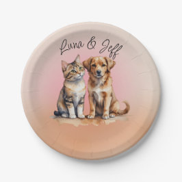 Prato De Papel Cachorro e Cachorro Cachorro