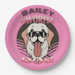 Prato De Papel Cachorro favorito, gracinha/pai Personalizar