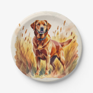 Prato De Papel Cachorro Labrador Retriever Fox Red