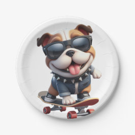 Prato De Papel Cachorro num skate