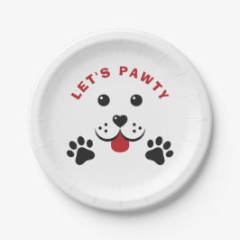 Prato De Papel Cachorro Puppy Deixa Pawthday Boy Plates