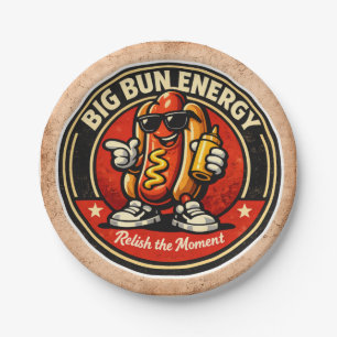 Prato De Papel Cachorro Quente - Big Bun Energy - Amantes de Comi