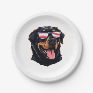Prato De Papel Cachorro Rottweiler