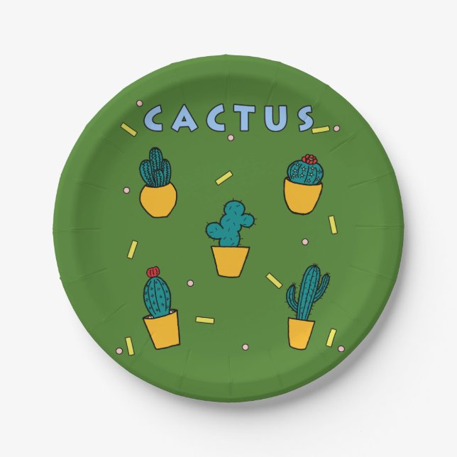 Prato De Papel Cactus (Frente)