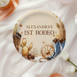 Prato De Papel Cactus Desert 1st Rodeo Party