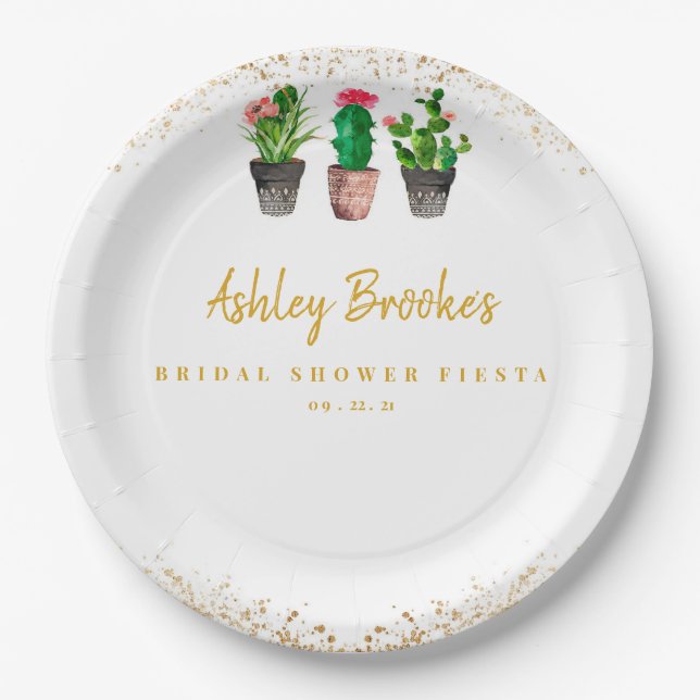 Prato De Papel Cactus Fiesta (Frente)