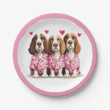 Cães Basset Hound no Dia dos Namorados