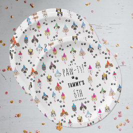 Prato De Papel Cães de Festa de Aniversário Muito Bons