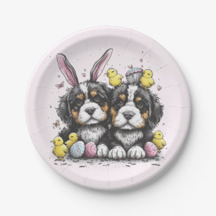 Prato De Papel Cães de Montanha Bernese páscoas