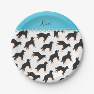 Prato De Papel Cães de montanha de Bernese brancos conhecidos