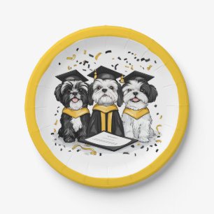 Prato De Papel Cães Shih Tzu Graduados